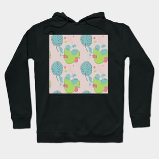 Tropical Leaf Pattern Design Hoodie